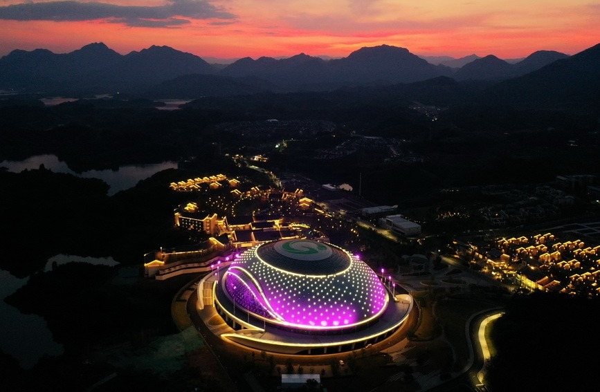 浙江淳安：亞運場館宛若“夜明珠