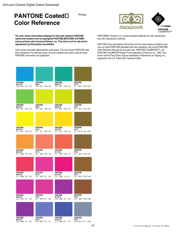 潘通色卡電子版：CMYK色值大全19