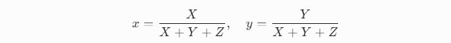 xyz色度坐標計算公式